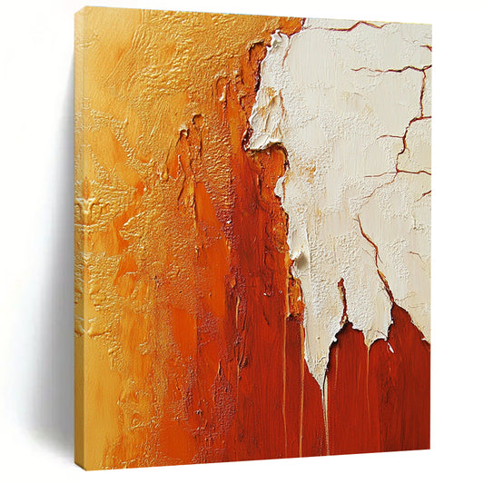 Golden and Rust Textured Abstract for Luxury Hotel Lobby & Contemporary Art Gallery STSC490