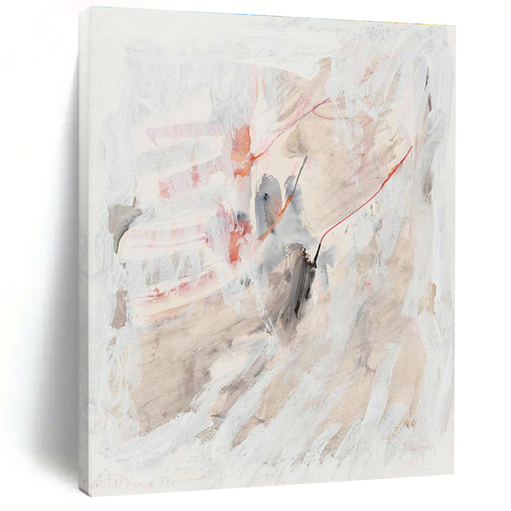 Soft Color Abstract Art for Minimalist Bedroom & Calming Yoga Studio DLZ2230