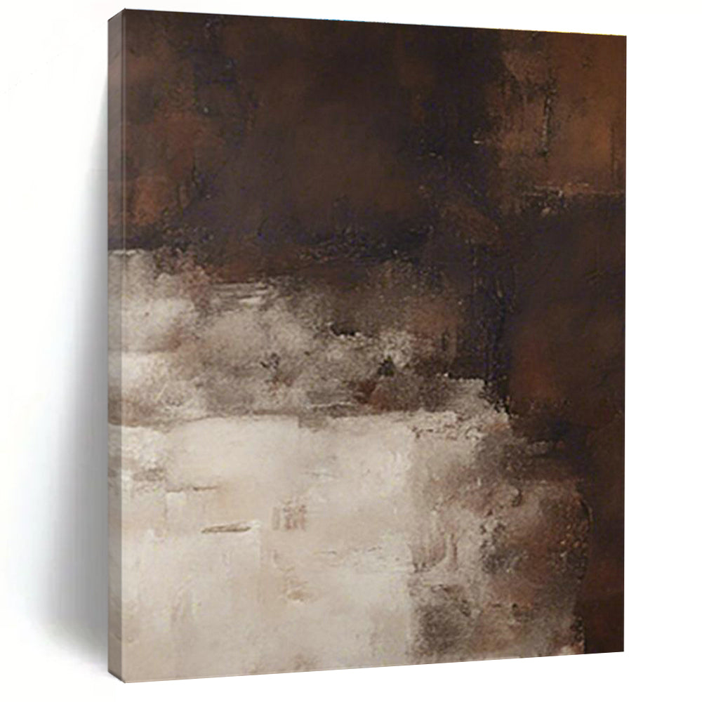 Brown and White Abstract Art for Rustic Home & Art - Themed Library DLZ2169
