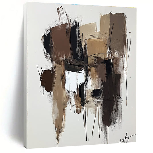 Earth - Toned Abstract Drips for Rustic Home & Nature - Inspired Office STSC746