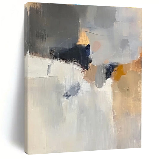 Subtle Gray - White Abstract Art for Study & Guest Room STSC686