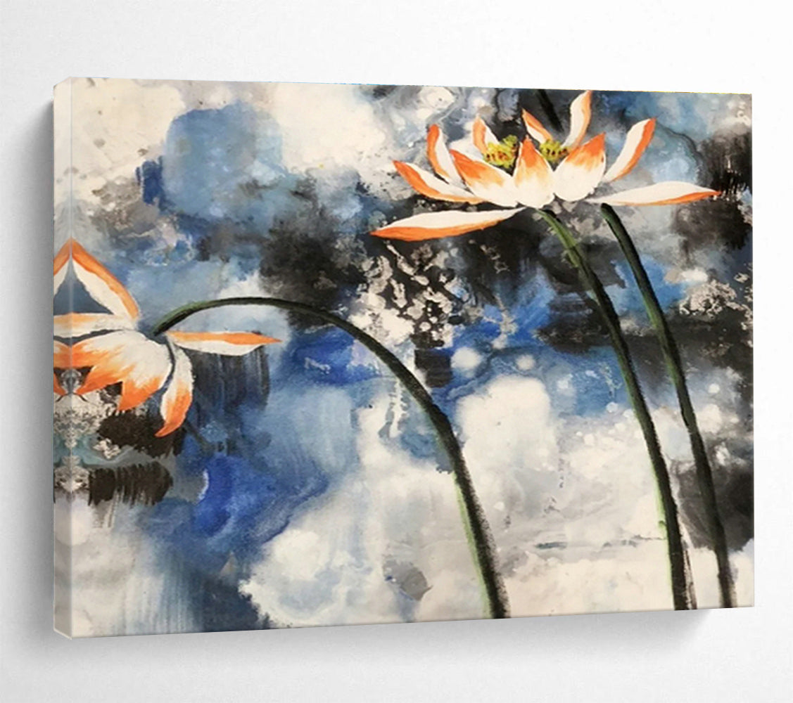 Ink Lotus Painting for Traditional - Style Tea House DLZ3011