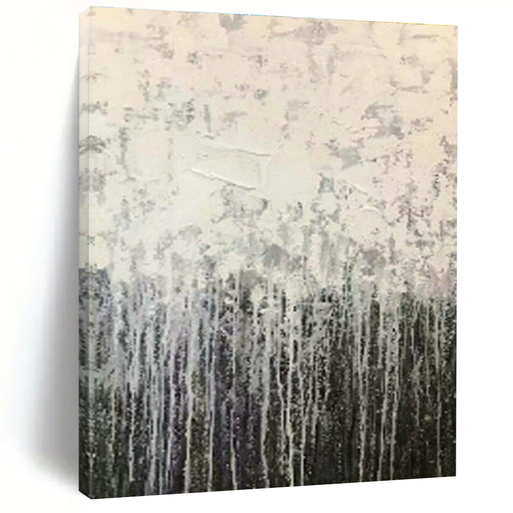 Gray Dripping Abstract Art for Modern Office Reception & Industrial - Style Café DLZ0890