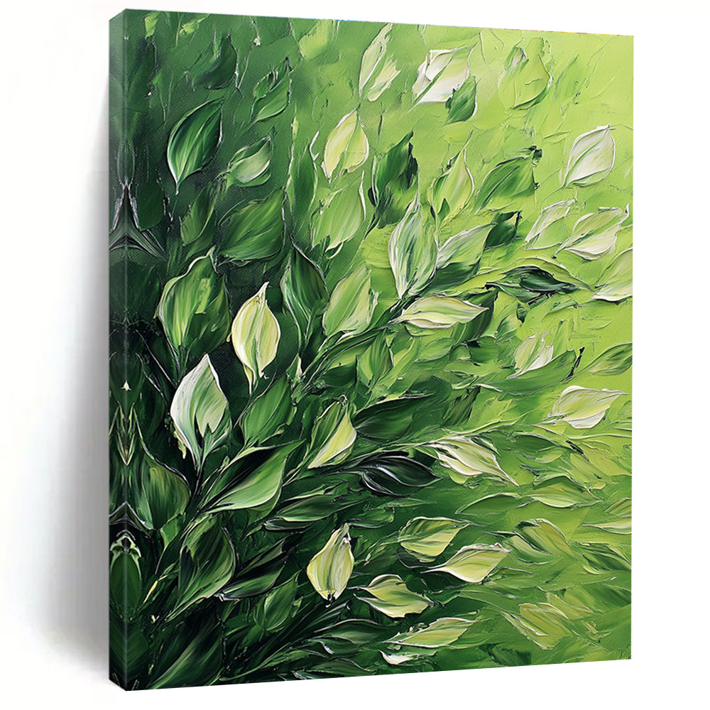 Green Leafy Texture Art for Botanical Café & Nature - Lover's Home Office STSC1310