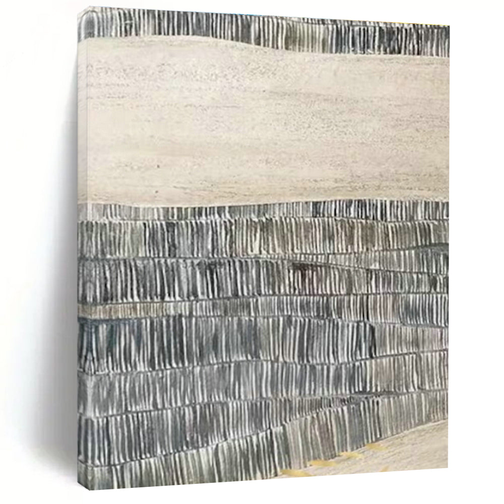 Line - Textured Abstract Art for Minimalist Art Museum & Scandinavian - Style Home Library DLZ1606