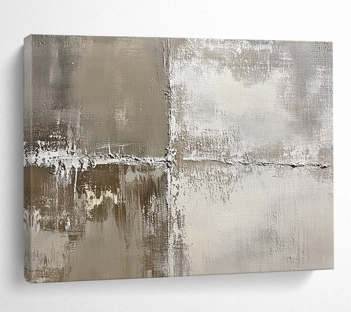 Textured Neutral Tones Art for Minimalist Art Gallery & Scandinavian - Style Living Room SC445