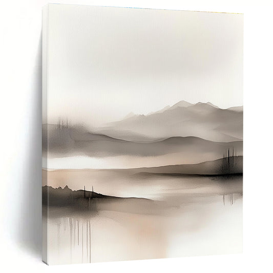 Ink - Wash Landscape for Traditional - Style Study & Zen - Inspired Home STSC504