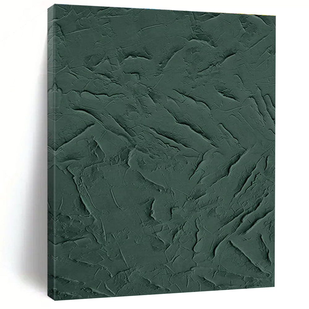 Deep Green Textured Art for Rustic Cabin & Spa Lounge DLZ0670