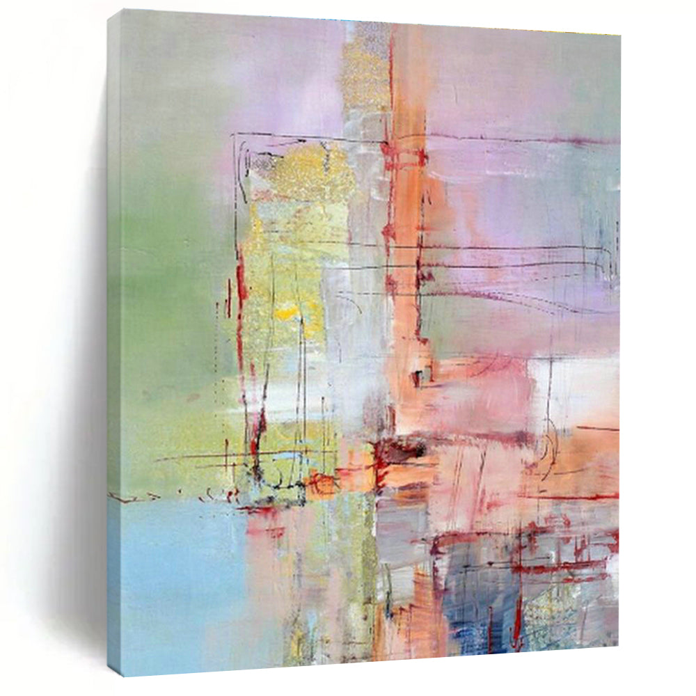 Pink - Purple Abstract Art for Bedroom & Entryway DLZ0323