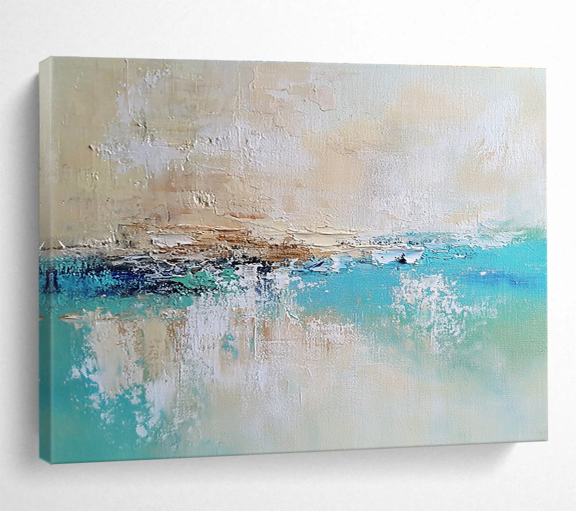Beach - Inspired Abstract Art for Coastal Home Living Room & Seaside Café SC340