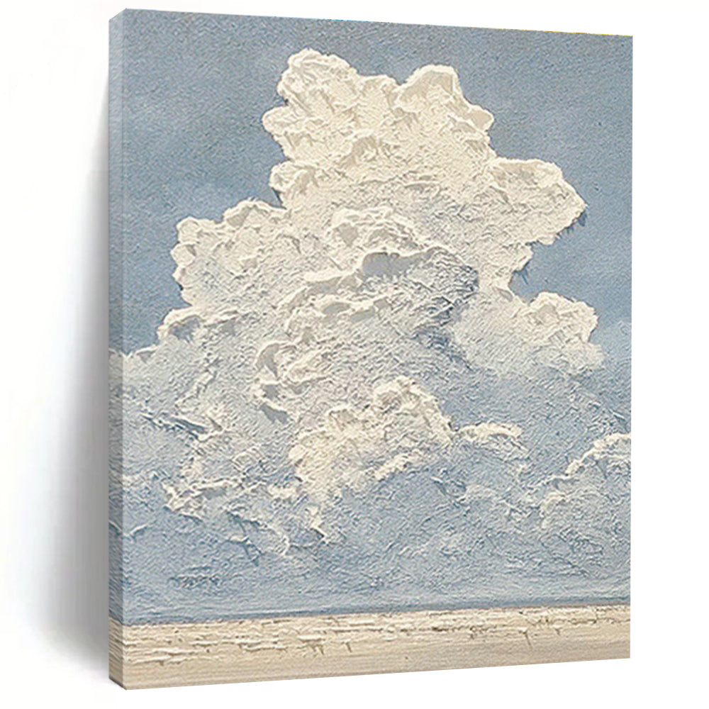 Cloud - Sea Abstract Art for Coastal Home & Wellness Center DLZ1149