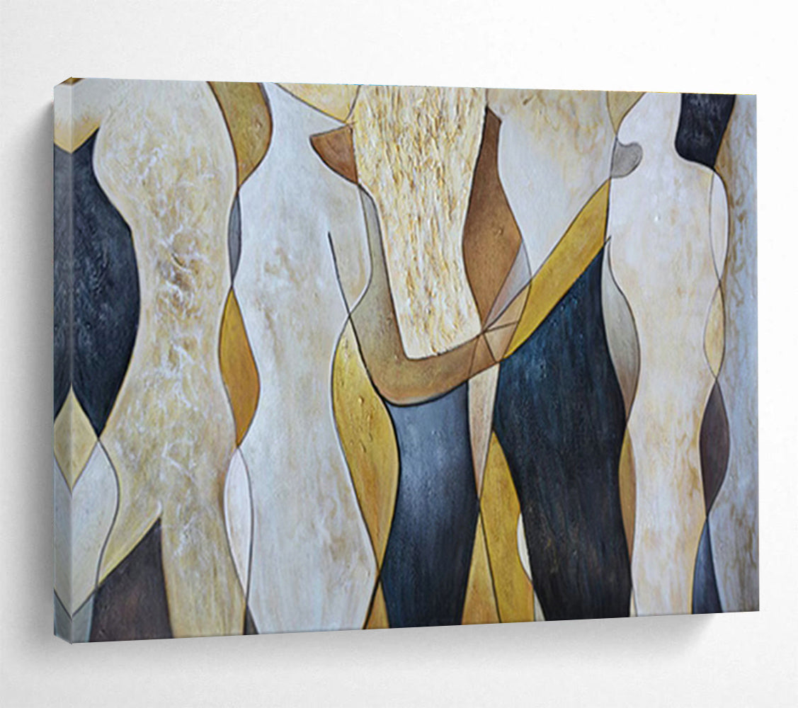 Geometric Figure Abstract Art for Contemporary Office Reception Areas DLZ3115