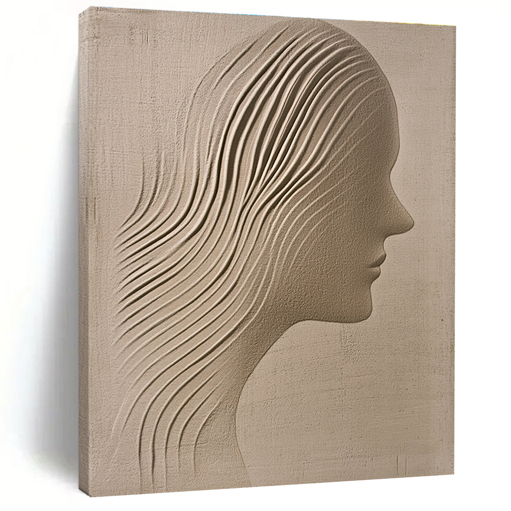 Sculpted Female Profile for Elegant Bedroom & Art Studio Display STSC1213