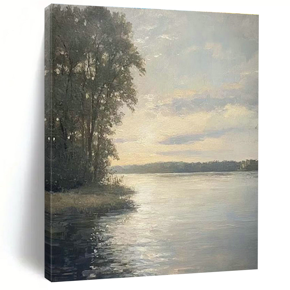 Realistic Landscape Oil Art for Classic Home Dining Room Accents DLZ0237