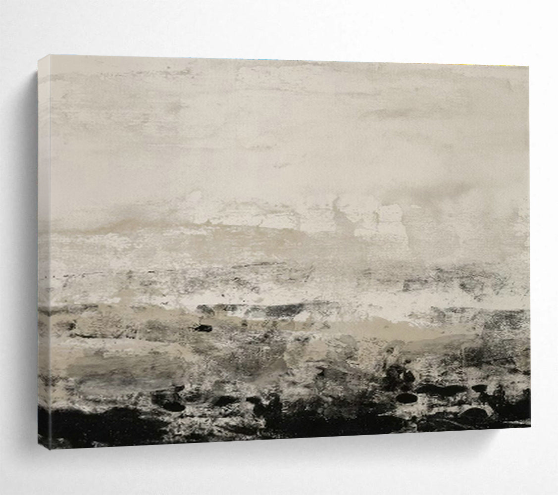 Grey - Black Abstract Landscape Art for Industrial - Chic Loft DLZ2829
