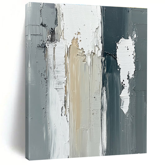 Textured Gray and White Abstract for Scandinavian - Style Home & Contemporary Office STSC579