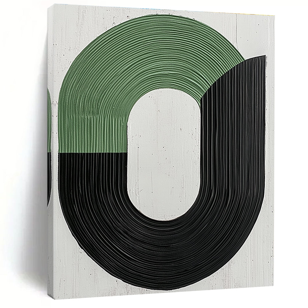 Green and Black Geometric for Modern Office & Minimalist Home STSC1141