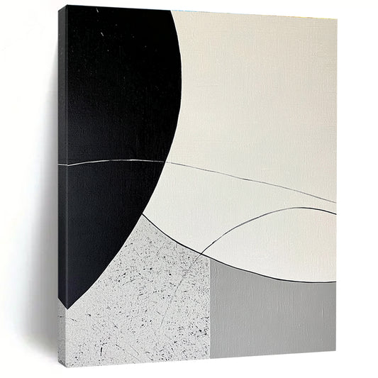 Monochrome Geometric Minimalism for Industrial - Chic Loft & Contemporary Art Space STSC436