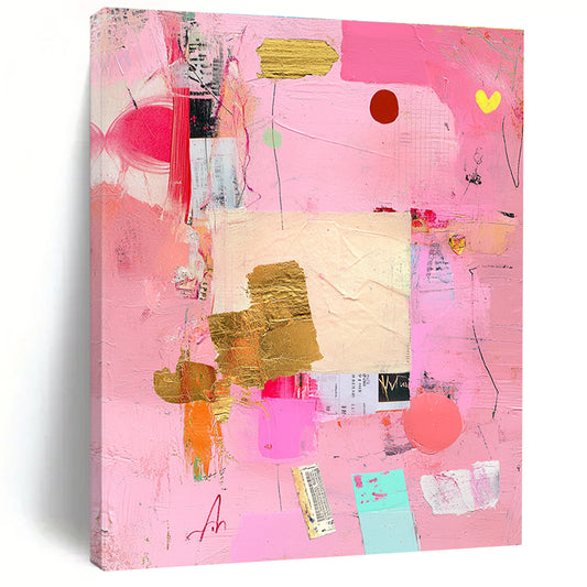 Pink Collage Abstract for Feminine - Inspired Boutique & Boho - Chic Home STSC748