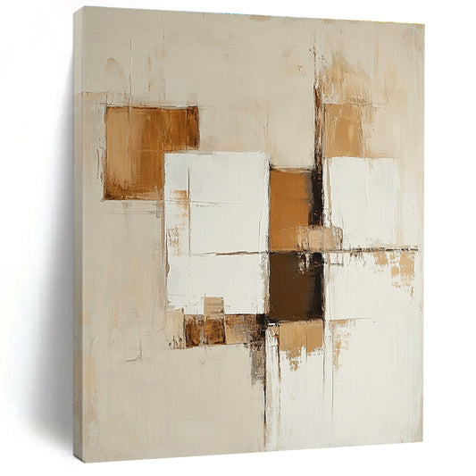 Textured Brown and White Squares for Industrial - Chic Loft & Contemporary Studio STSC763