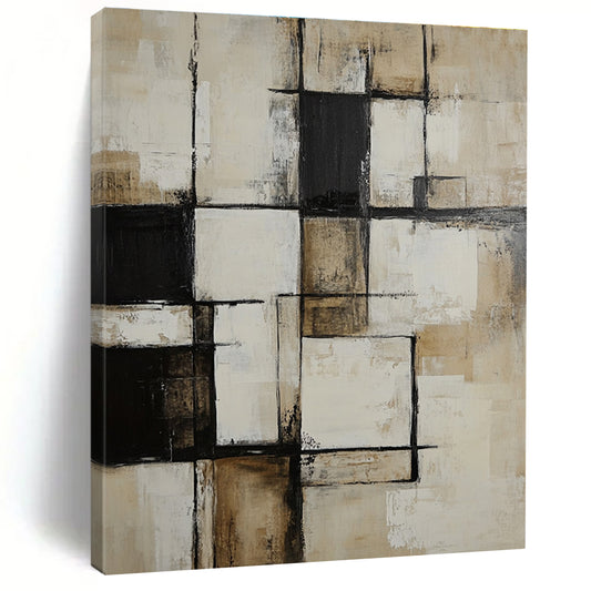 Neutral Tones Geometric Art for Minimalist Home & Office STSC716