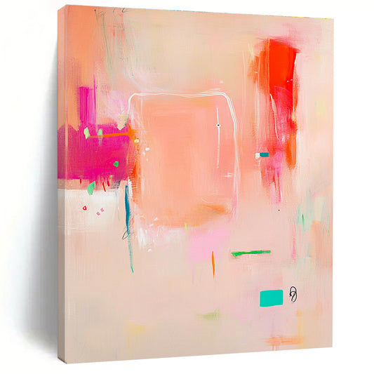 Playful Pink Abstract Art for Girls' Bedroom & Craft Room STSC689