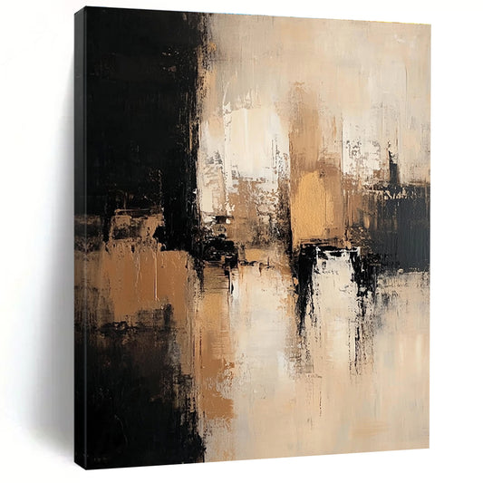 Gold and Black Abstract Strokes for Luxury Hotel Room & Upscale Restaurant STSC775