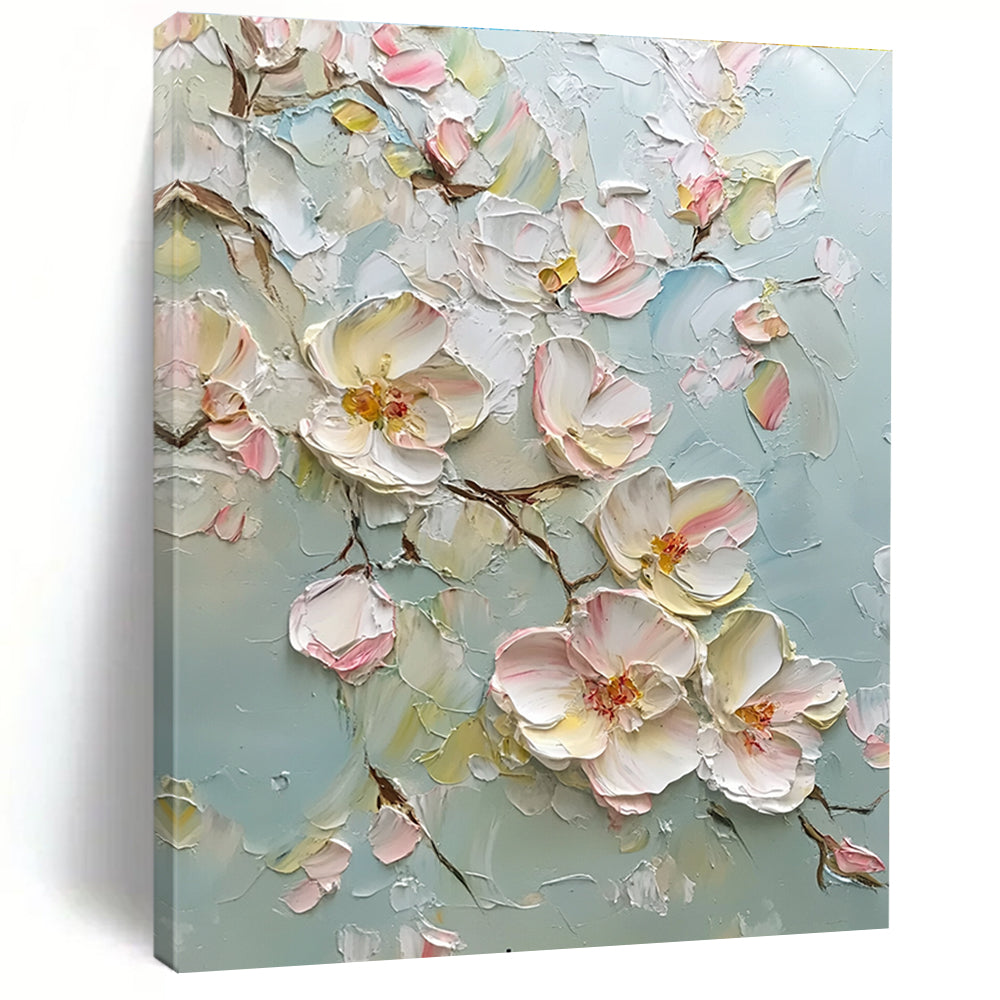 Textured Floral Blossoms Art for Romantic Wedding Venue & Nature - Lover’s Living Room STSC1371