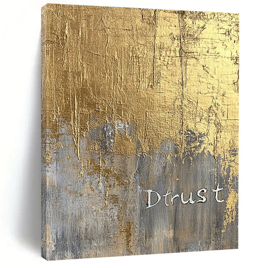 Gold and Gray “Dtrust” for Modern Office Reception & Sophisticated Home Study STSC1003
