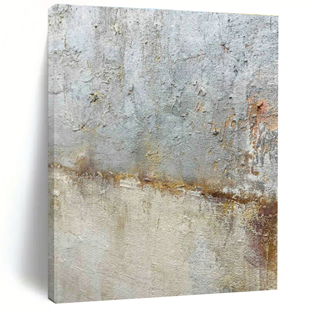 Weathered Gray Abstract Art for Industrial - Chic Bar & Retro - Inspired Art Space DLZ2208