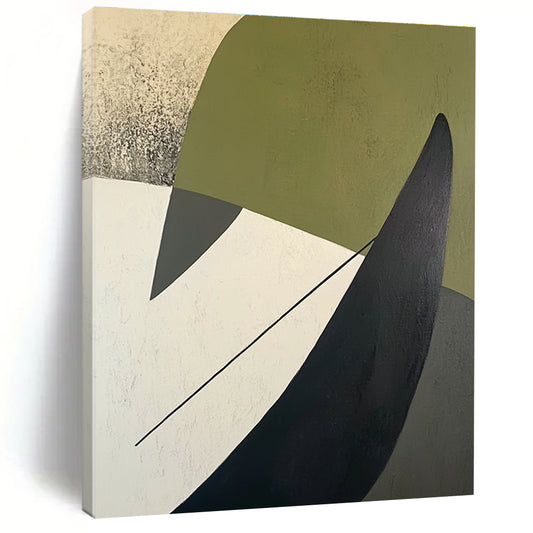 Modern Green and Black Shapes Art for Studio & Entryway STSC684