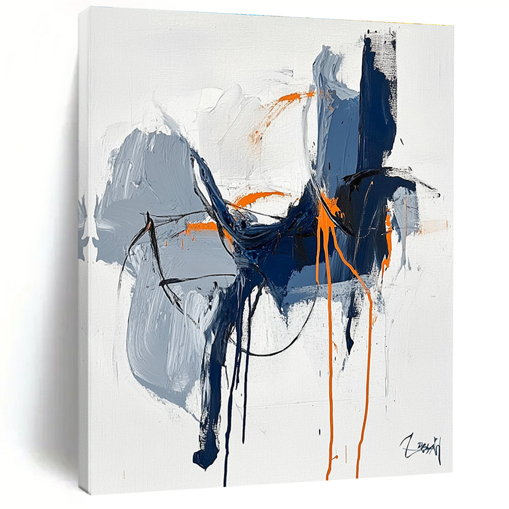 Expressive Drip Abstract Art for Studio & Café STSC676