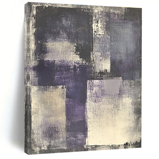 Serene Purple - Gray Blocks Art for Library & Meditation Room STSC682