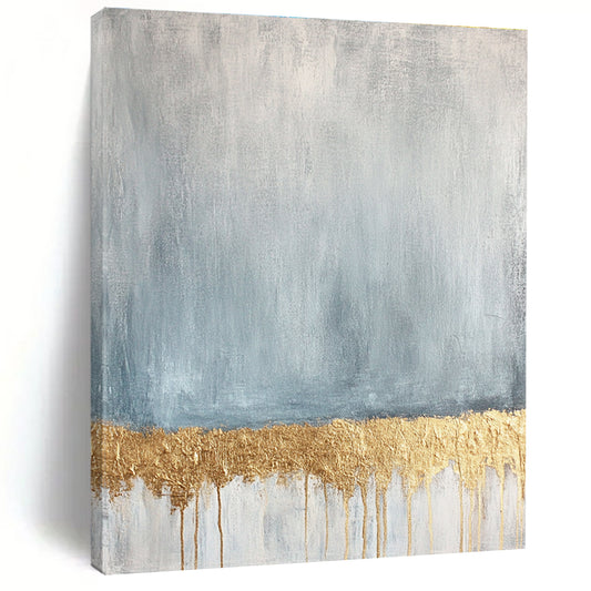 Blue and Gold Drip for Luxury Living Room & Art Deco - Inspired Lounge STSC571