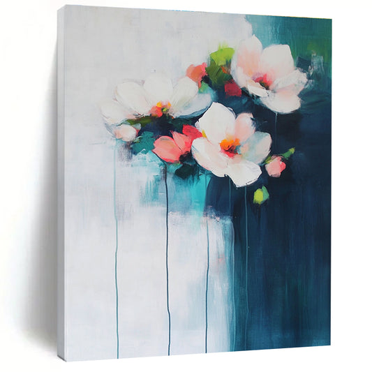 Soft Floral Abstract Art for Bedroom & Breakfast Nook STSC679