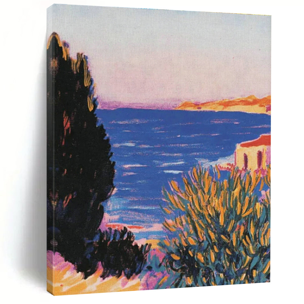 Coastal Landscape Oil Painting for Beachfront Resort & Seaside Art Gallery DLZ1765