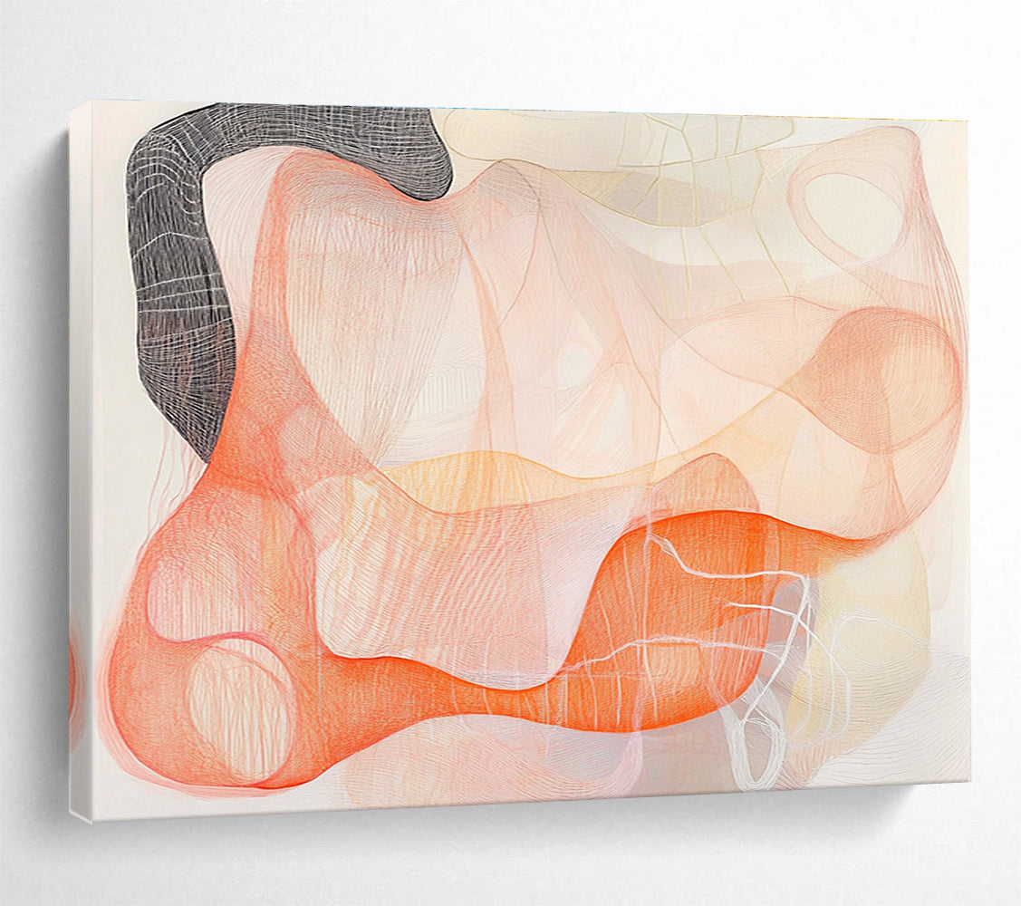 Curved Line Abstract Art for Contemporary Home Decor & Artistic Lounge SC304