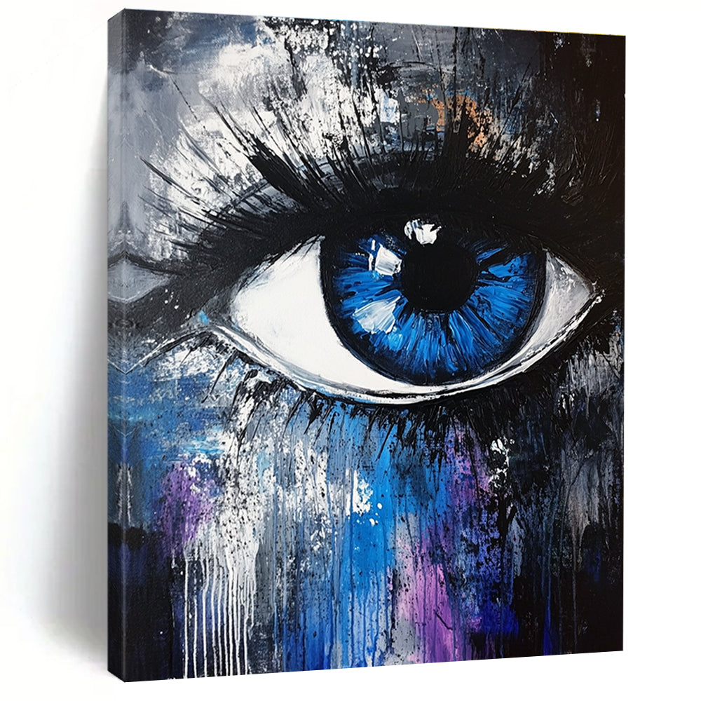 Expressive Blue Eye Abstract for Creative Kids’ Room & Artistic Lounge STSC647