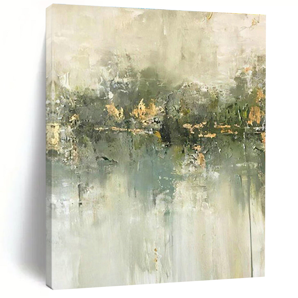 Light - Toned Abstract Landscape Art for Spa Retreat & Minimalist Bedroom DLZ0660