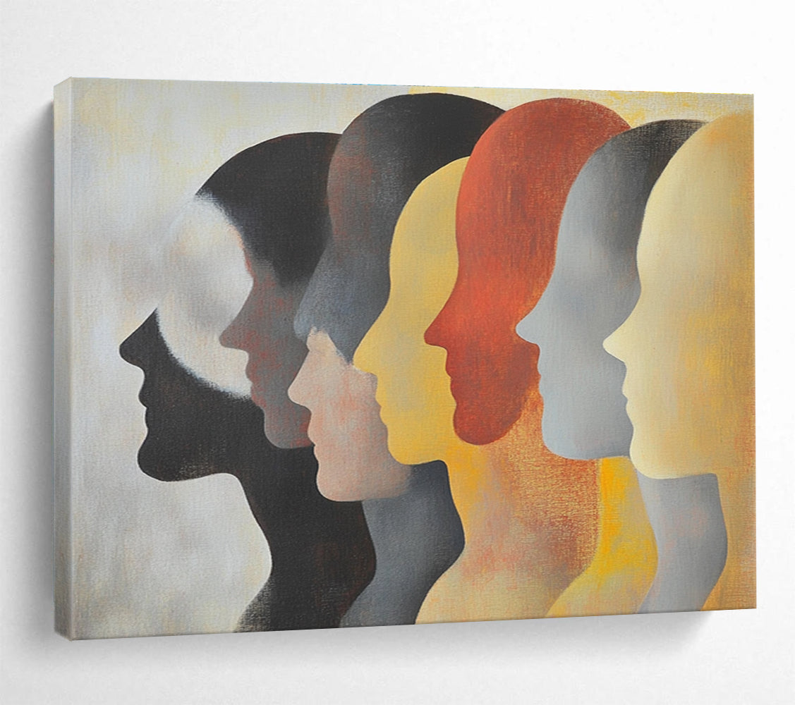 Thought - Provoking Silhouettes: Enhance Modern Gallery & Psychology Office SC548