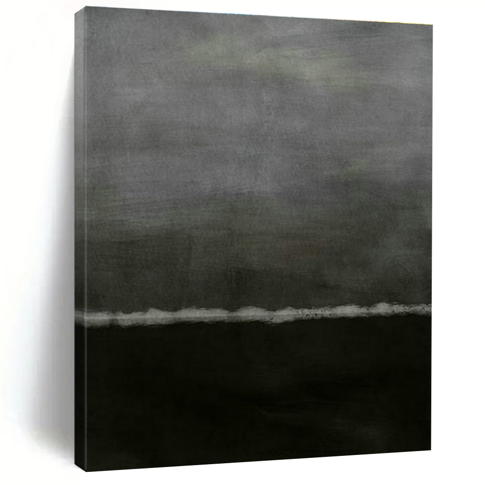 Gray and Black Minimalist Abstract Art for Bedroom & Modern Studio Apartment DLZ1209