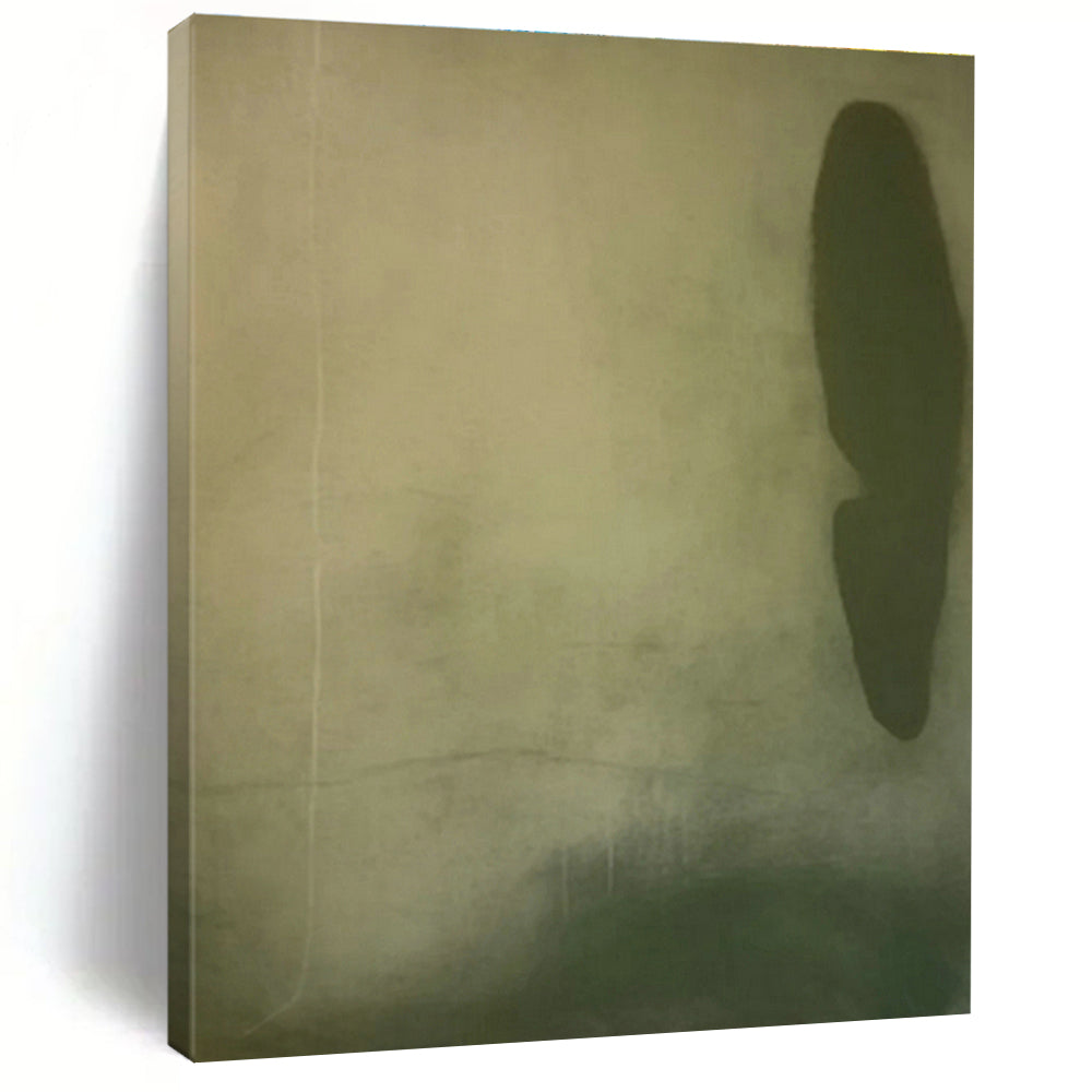 Minimalist Dark Green Abstract for Japandi - Style Study & Calm Yoga Studio DLZ0903