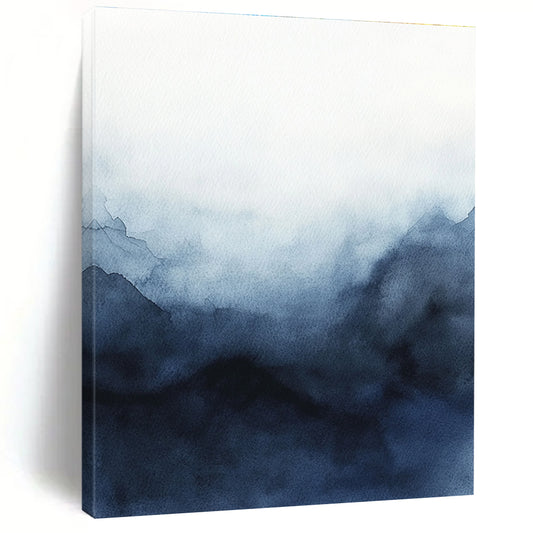 Blue Watercolor Mountain for Modern Bedroom & Yoga Studio STSC498