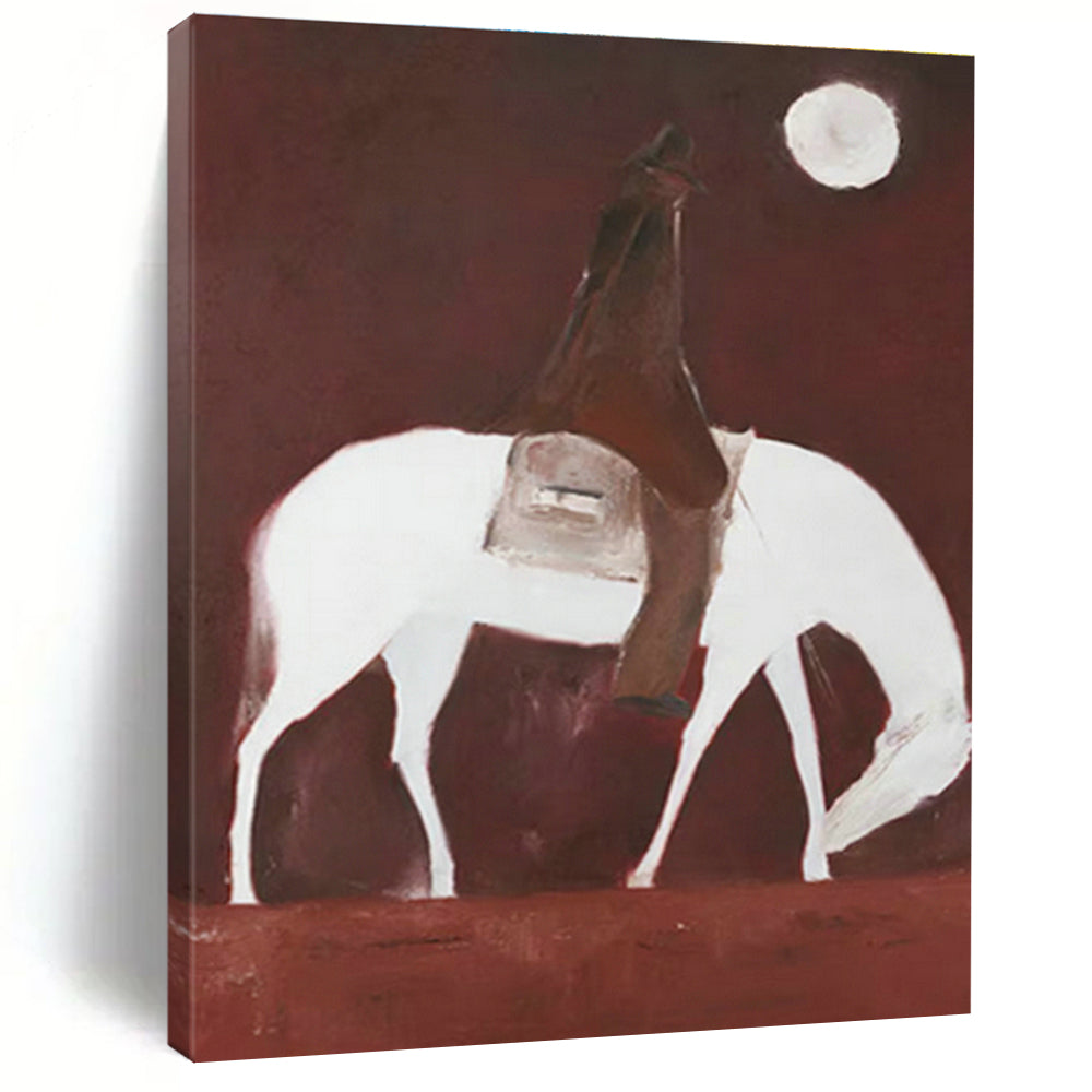 Equestrian Night Art for Western - Style Ranch House & Equestrian Club Library DLZ1432
