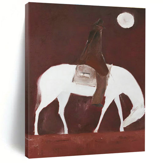 Equestrian Night Art for Western - Style Ranch House & Equestrian Club Library DLZ1432