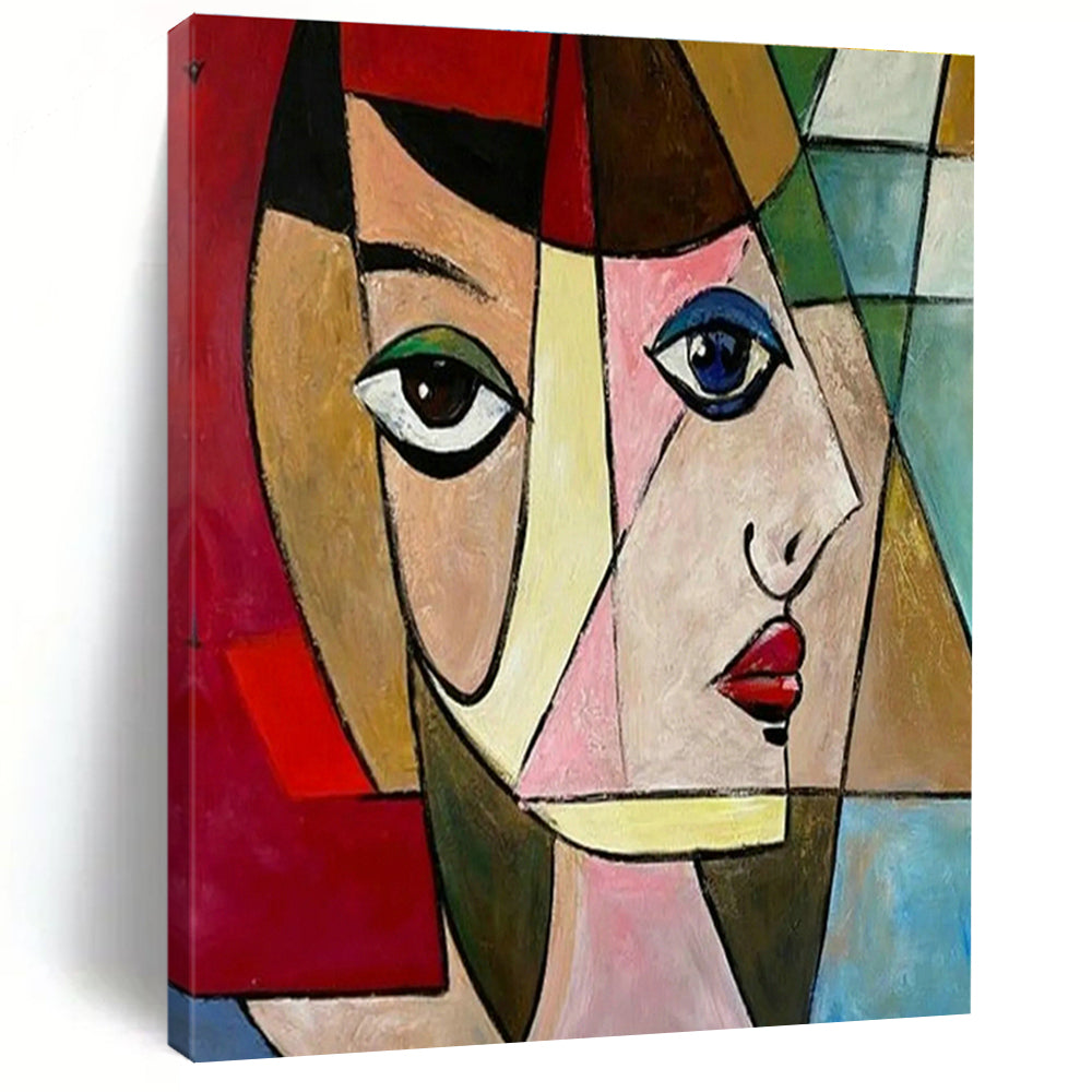 Cubist Portrait Art for Art History Museum & Bohemian Living Room DLZ1414