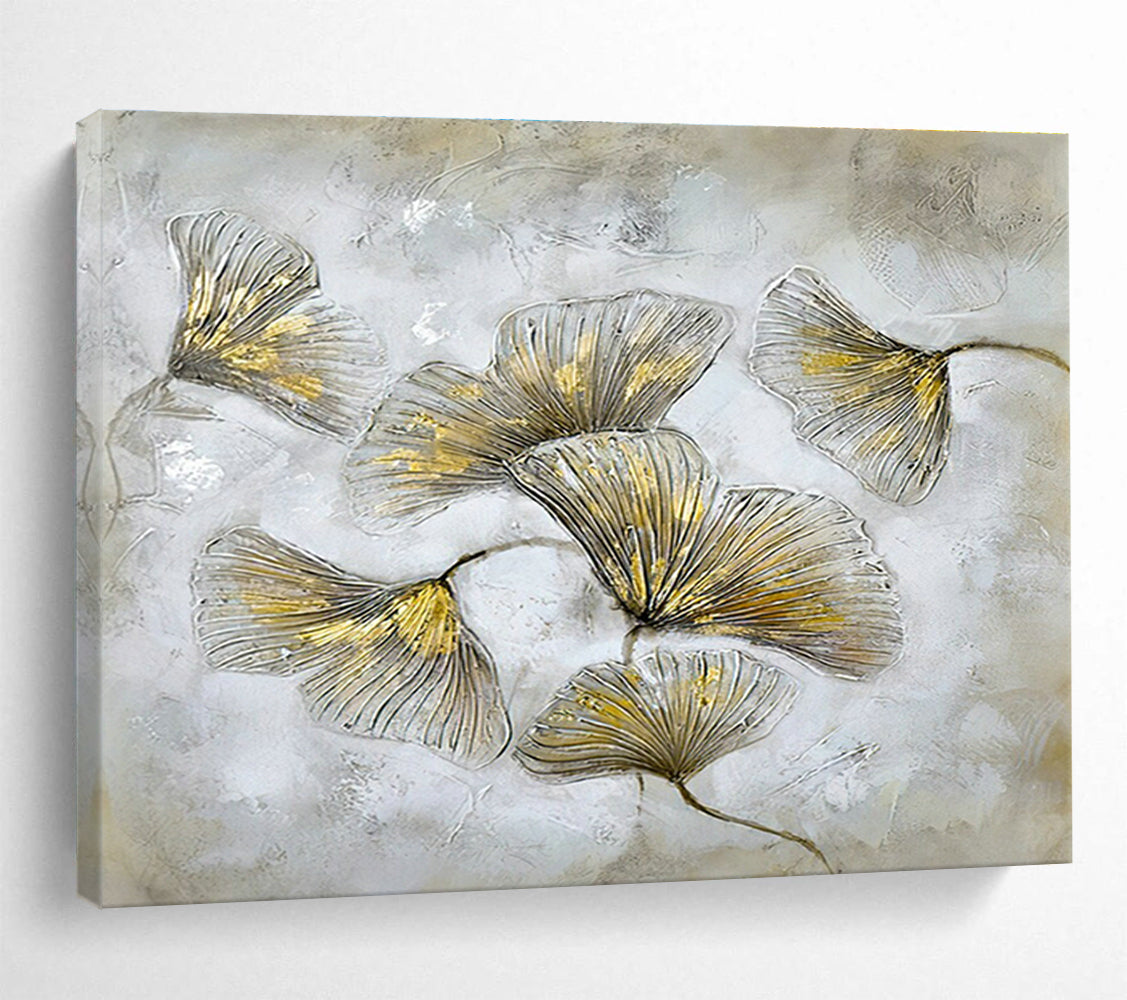 Ginkgo Leaf Relief Art for Zen - Inspired Spa Waiting Rooms DLZ3174