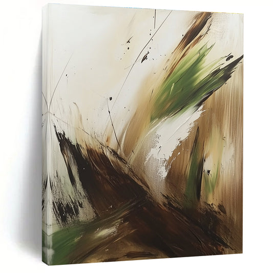 Abstract Green and Brown Strokes for Rustic Home & Nature - Inspired Studio STSC752