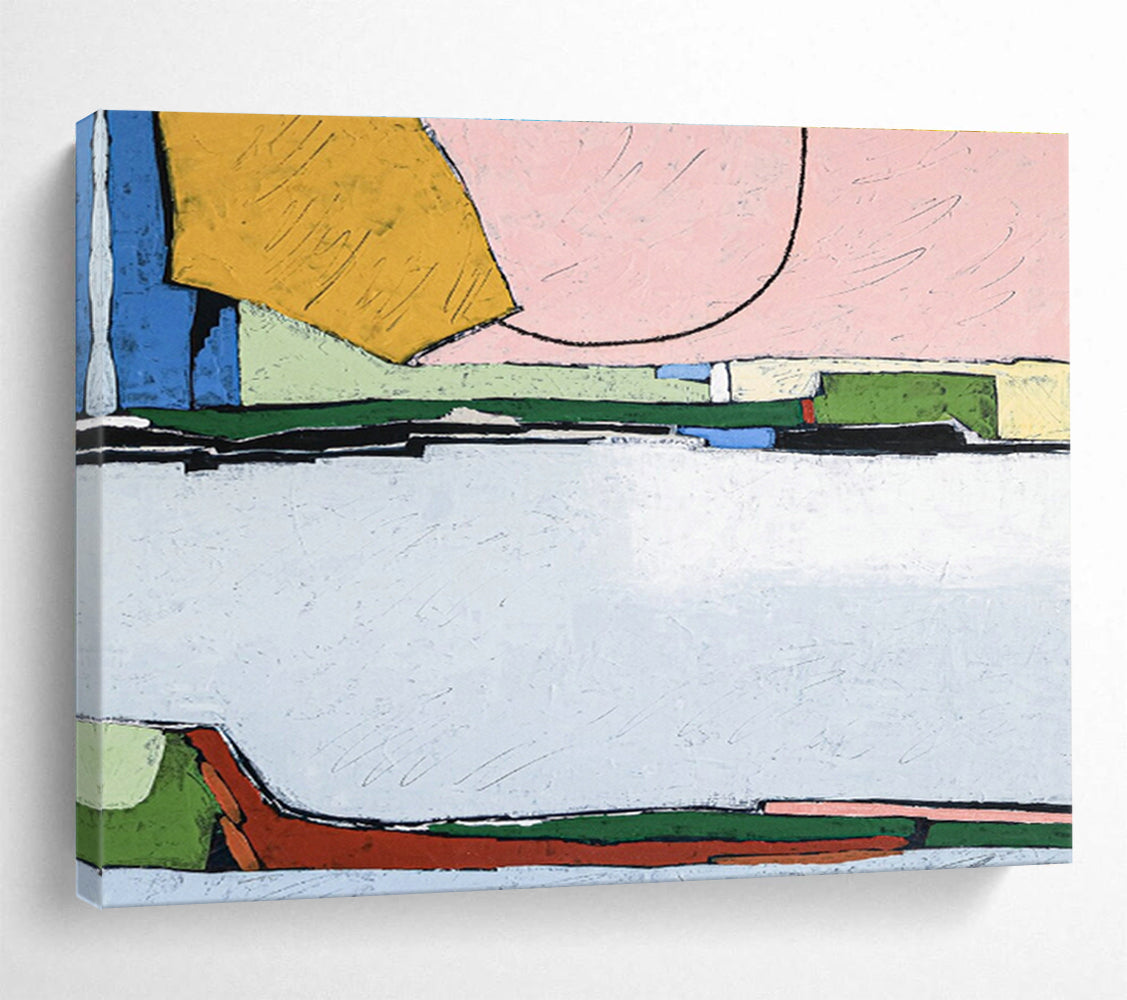 Color - Block Abstract Art for Creative Studio Lounge DLZ2925