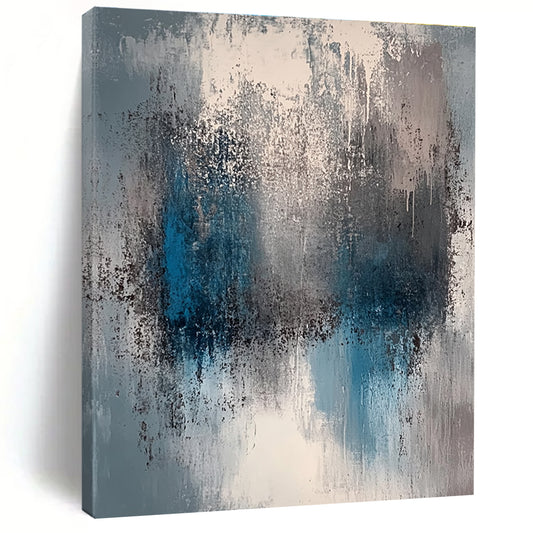 Blue and Gray Abstract for Minimalist Bedroom & Serene Meditation Room STSC577